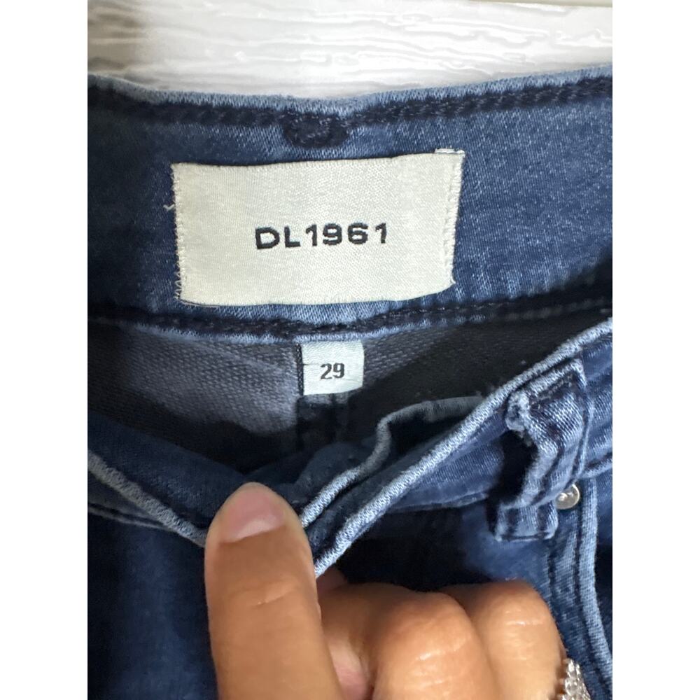 DL1961 Sz 29 DL Softwear Hepburn Wide Leg High Rise Stretch Denim Blue Jeans - Picture 4 of 5